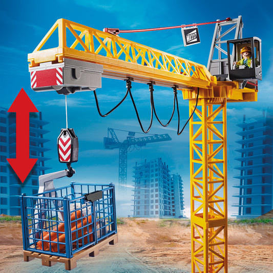 Playmobil 70441 City Action Grúa de construcción con mando a distancia