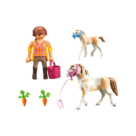 Campo Playmobil Caballo con potro