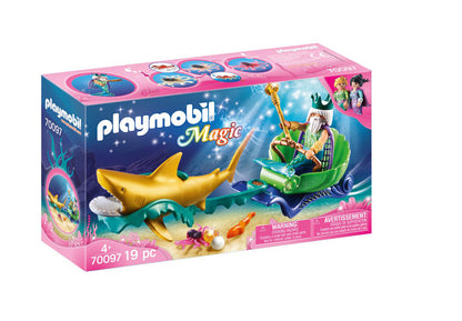 Playmobil Magic Rei do Mar com Carruagem de Tubarão