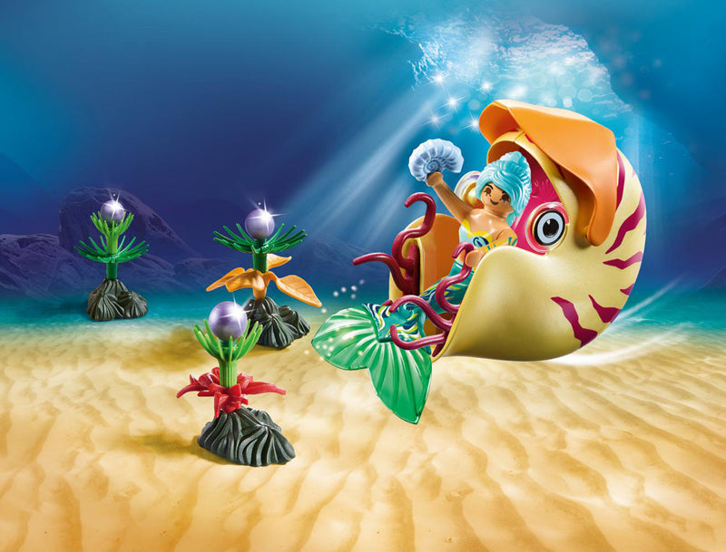 Playmobil Magic - Gôndola Sereia com Caracol do Mar