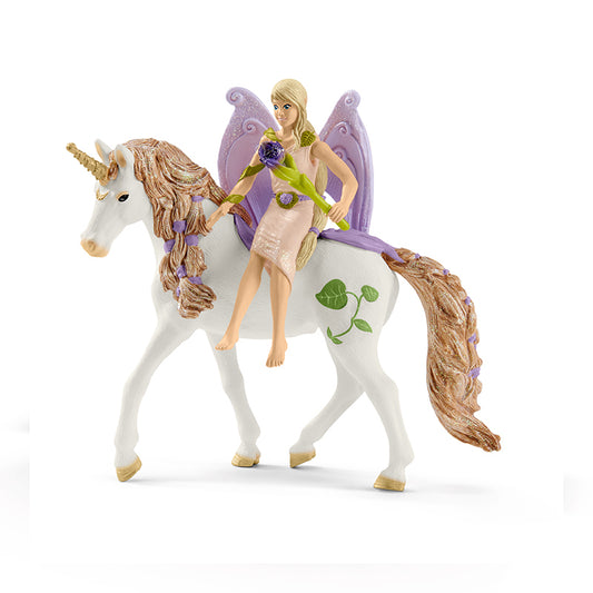 Schleich - Casa de flores brilhantes com unicórnios, lago e estábulo