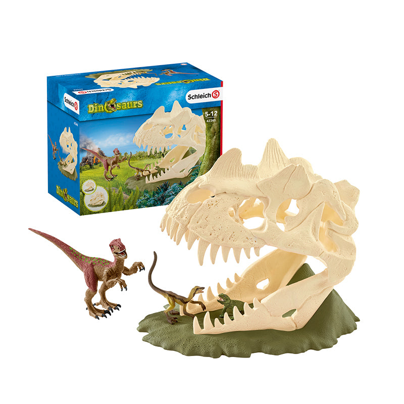 Schleich - Grande armadilha para crânio com Velociraptor