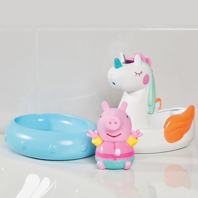Tomy - Peppa Pig & Unicorn Barquinho Flutuante Brinquedo de Banho