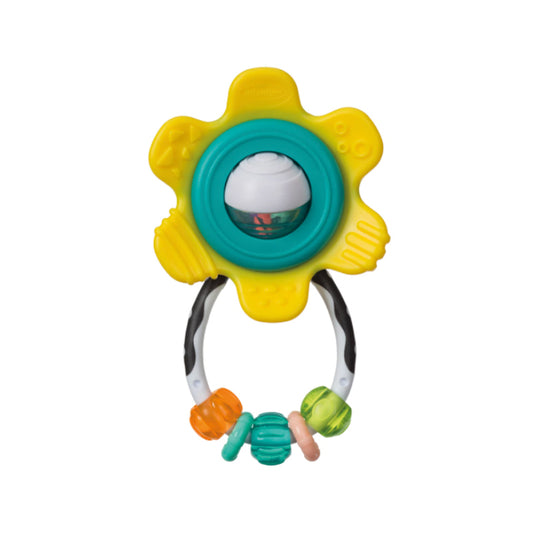 Sonajero Flor Infantino Spin and Bite Chicle