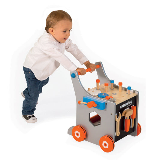 Janod Brico Kids Carro de herramientas magnético juguete de madera