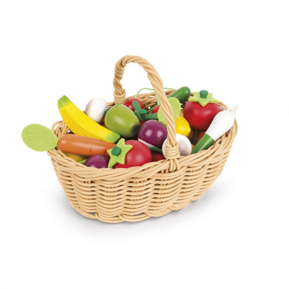 Janod Cesta de Frutas e Vegetais - 24 Peças