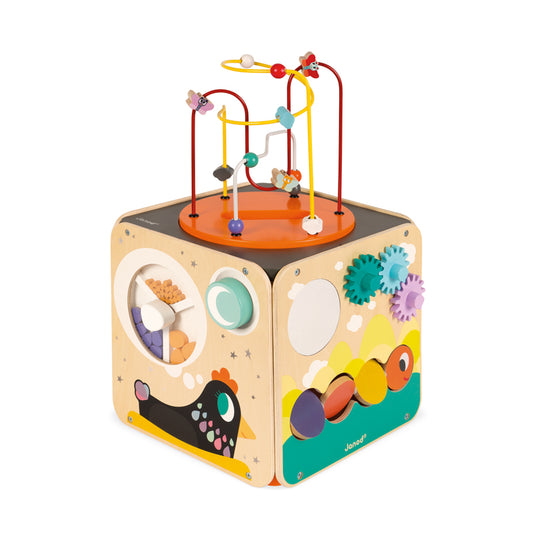 Janod Multi-Activity Cube - Brinquedo de madeira
