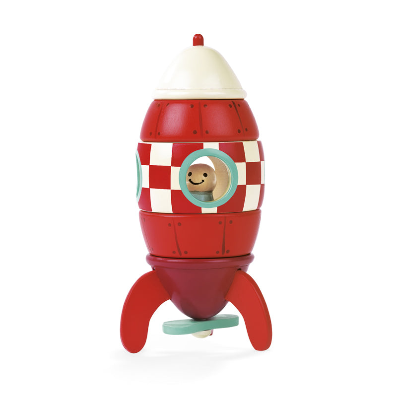 Janod Small Magnetic Rocket - Brinquedo em madeira