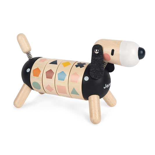 Janod Sweet Cocoon Cachorro Cores e Formas - Brinquedo em Madeira