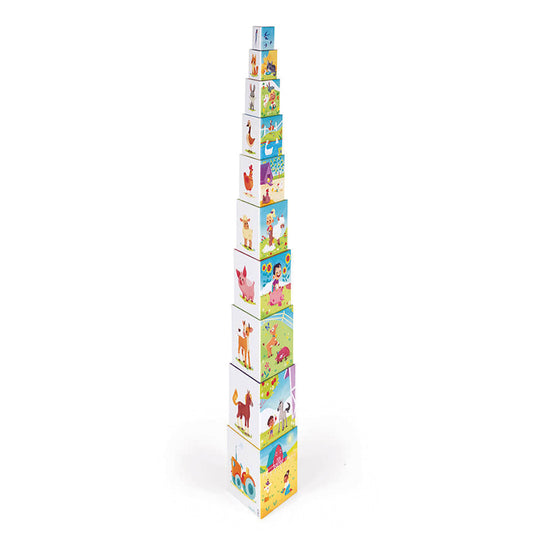 Janod - Pirâmide de empilhamento de triângulos da fazenda