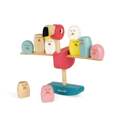 Janod Zigolos Flamingo Equilibrista - Brinquedo em Madeira