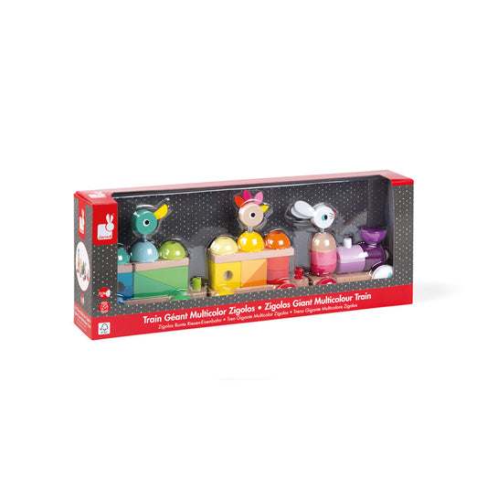 Janod Zigolos Giant Multicolour Train - Brinquedo em madeira