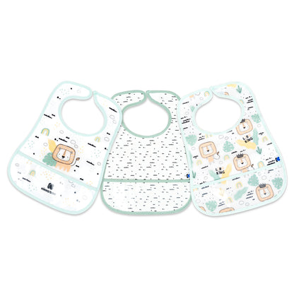 Kikka Boo Eva Terry Babador com Catcher Savanna Mint 3Pk