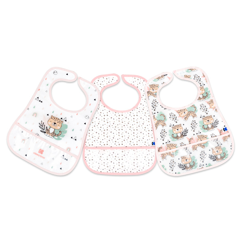 Kikka Boo Eva Terry Babador com Catcher Savanna Rosa 3Pk