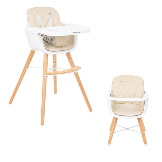 Kikka Boo Cadeira alta Woody 2 em 1 bege