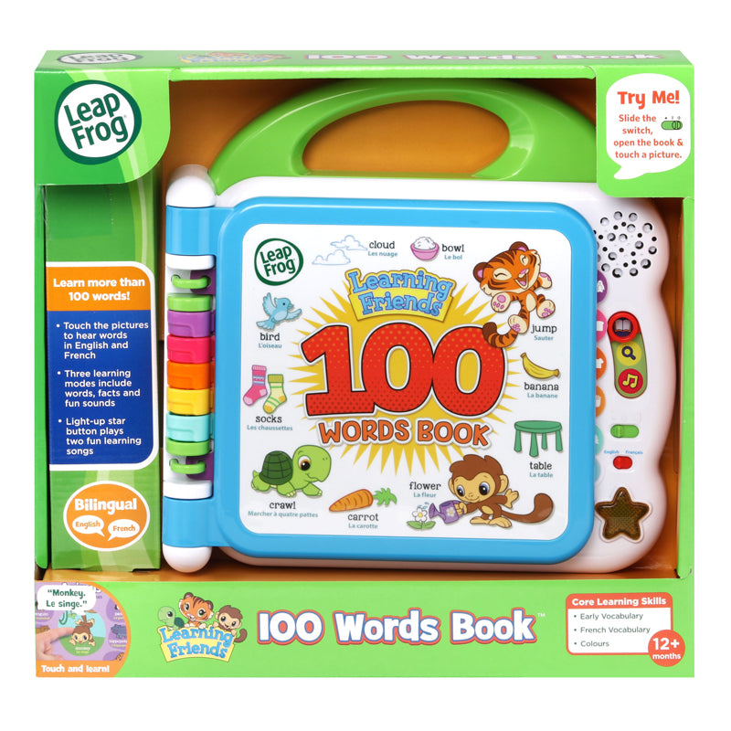 Leap Frog Learning Friends Livro Interativo com 100 Palavras em Inglês