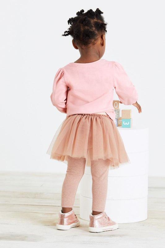|Niña| Camiseta de manga larga con lentejuelas - Rosa (3 meses-7 años)