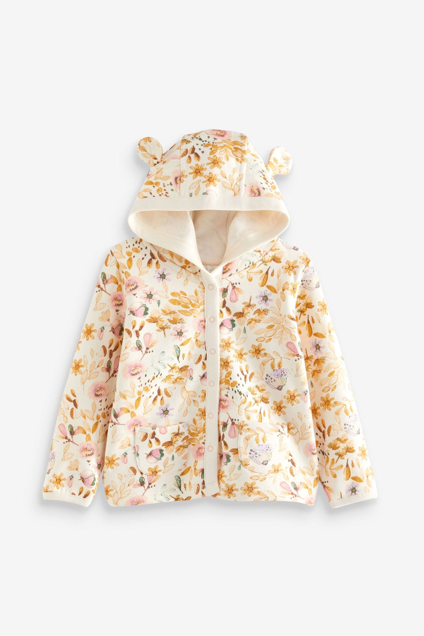 |Niña| Chaqueta de punto ligera - Amarillo floral - (0 meses-2 años)