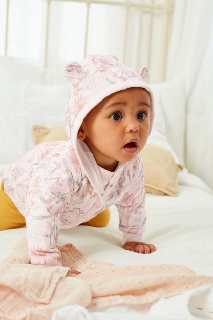 |Niña| Chaqueta de punto ligera - Rosa floral - (0 meses-2 años)