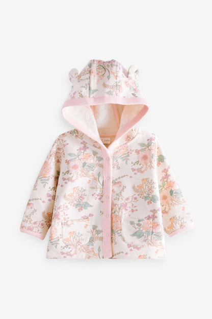 |Niña| Chaqueta de punto ligera - Rosa floral - (0 meses-2 años)