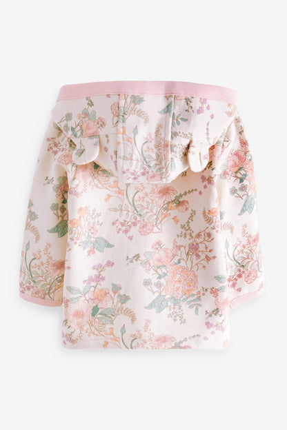 |Niña| Chaqueta de punto ligera - Rosa floral - (0 meses-2 años)