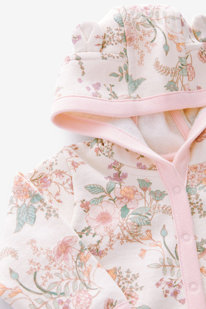 |Niña| Chaqueta de punto ligera - Rosa floral - (0 meses-2 años)