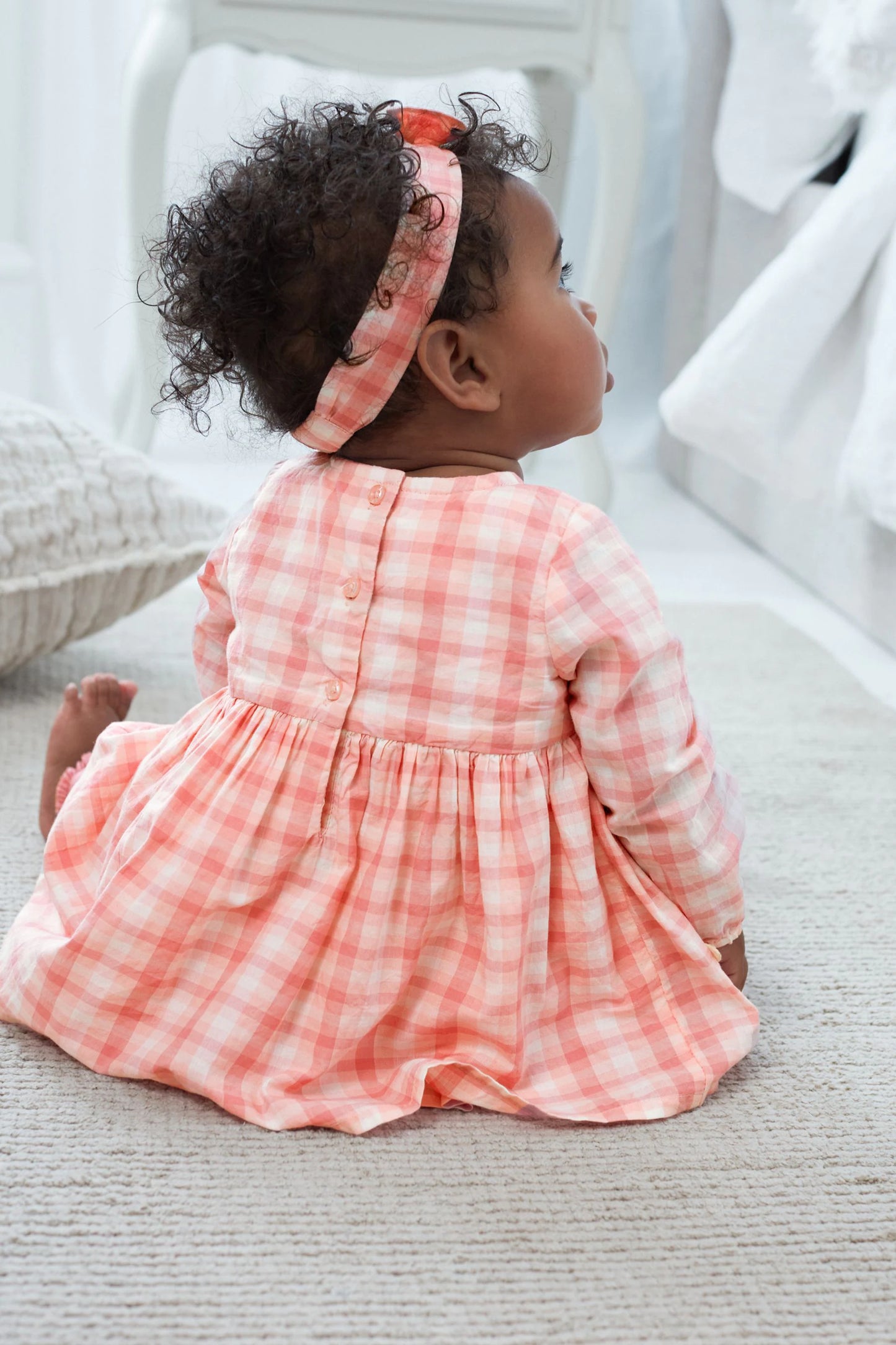 |Niña| Conjunto de vestido legging y diadema de conejito - Kit de 3 piezas - Rosa (0 meses-2 años)