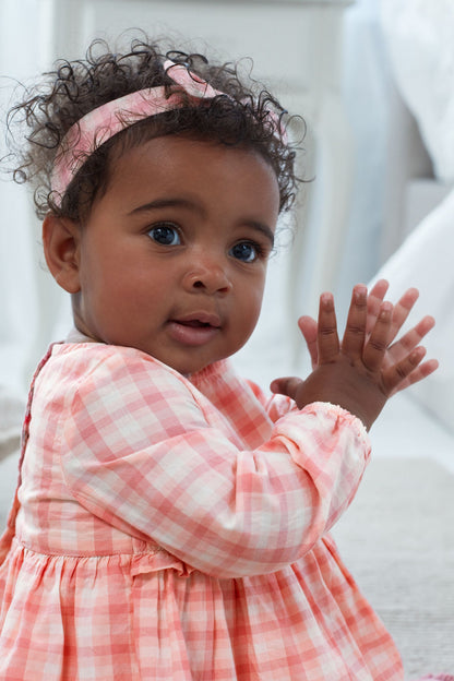 |Niña| Conjunto de vestido legging y diadema de conejito - Kit de 3 piezas - Rosa (0 meses-2 años)