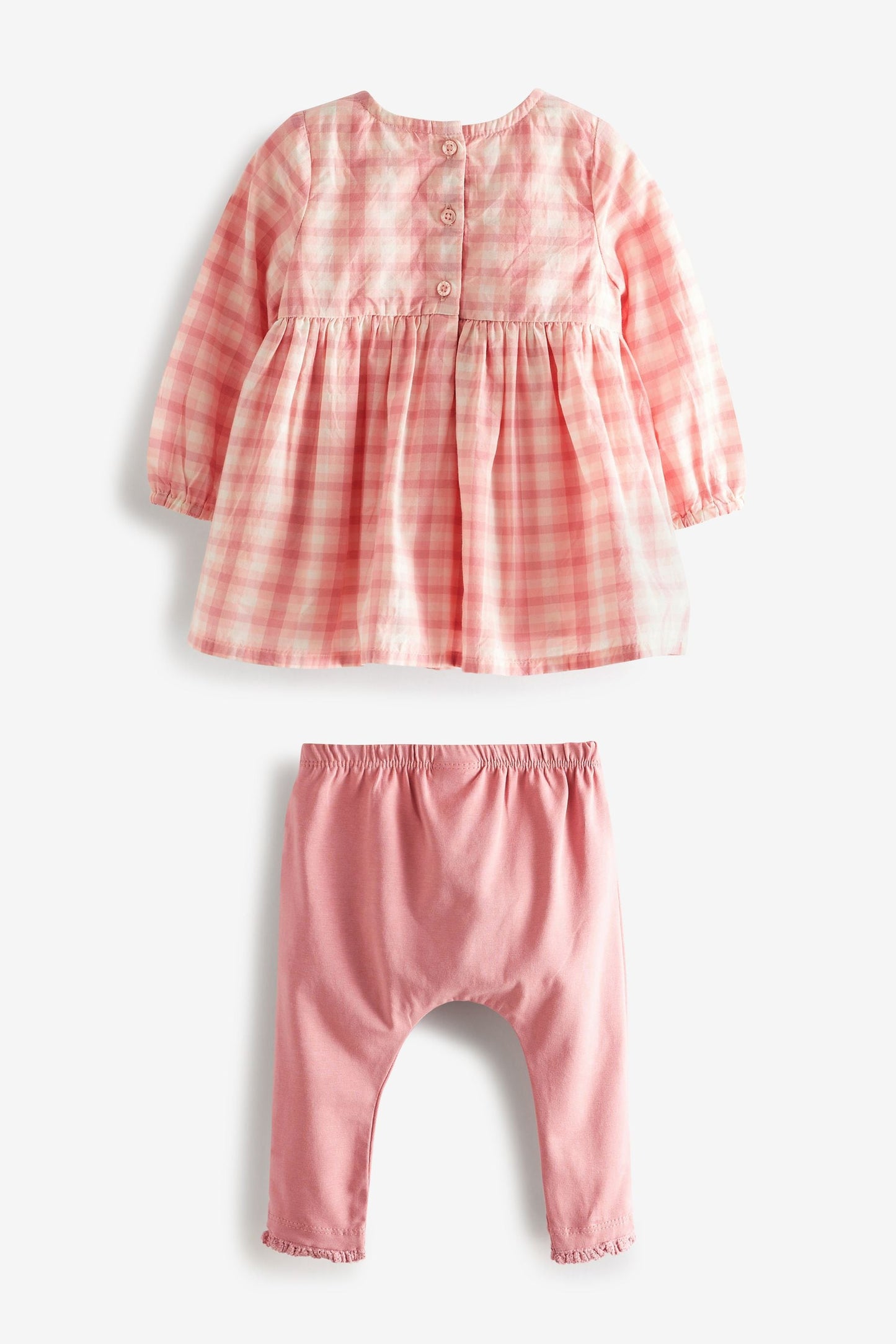 |BabyGirl| Conjunto Vestido Legging e Faixa Coelhinho - Kit 3 peças - Rosa (0meses-2anos)