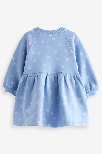 |Niña| Vestido sudadera Ladybug - Azul - (3 meses-7 años)
