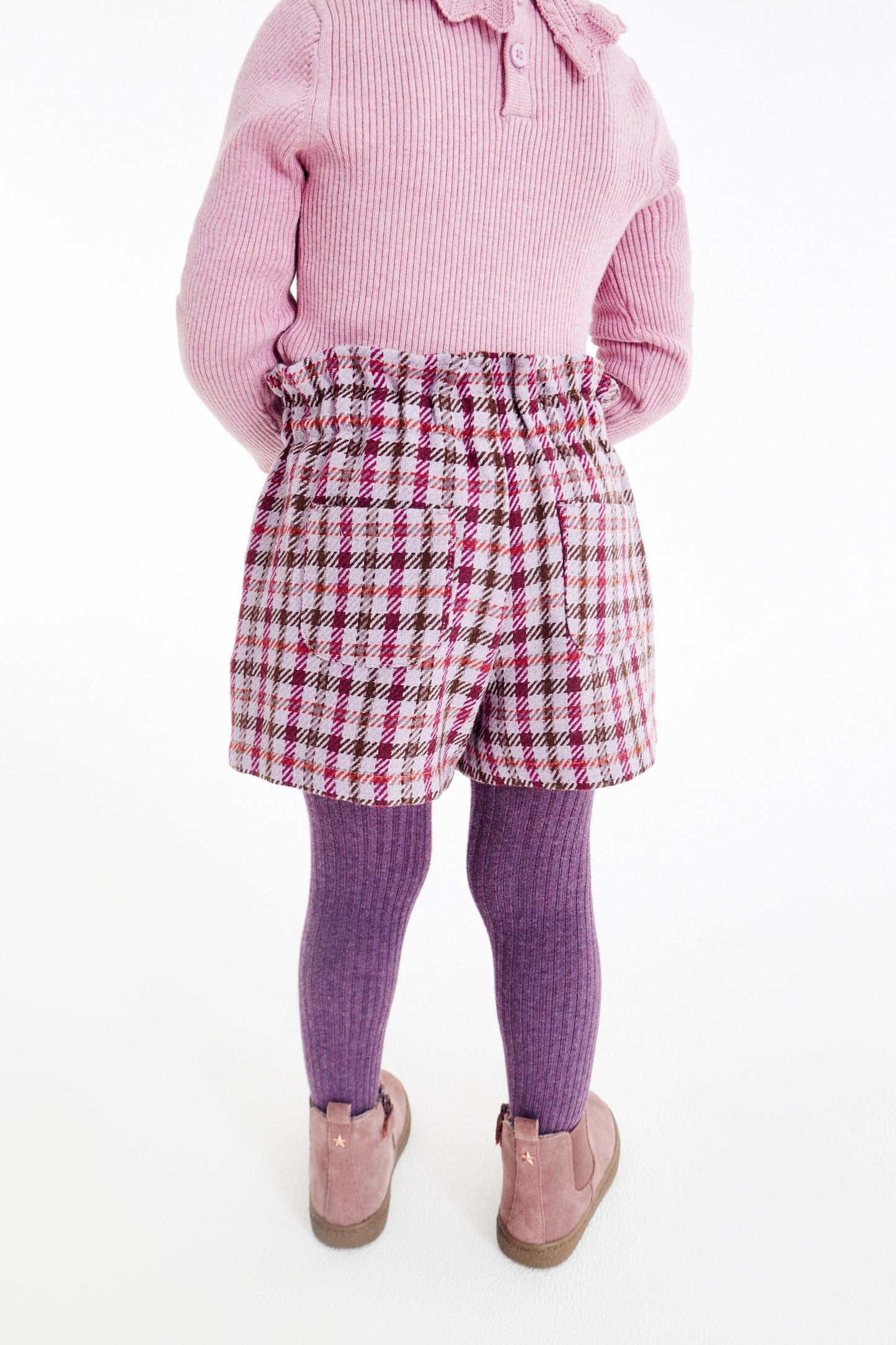 |BabyGirl| Conjunto de shorts e Meia Calça - Vermelho Berry (3meses-7anos)