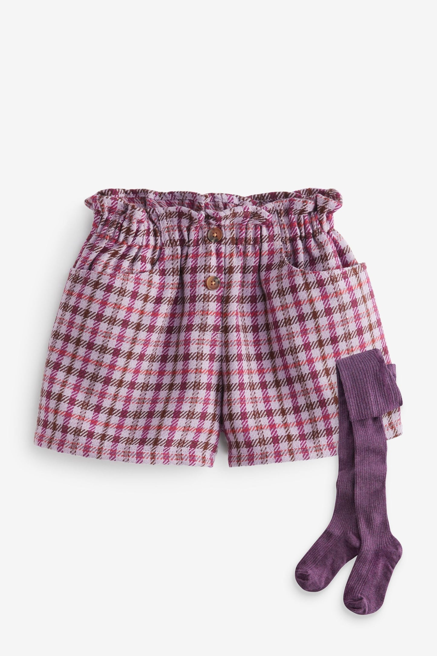 |BabyGirl| Conjunto de shorts e Meia Calça - Vermelho Berry (3meses-7anos)