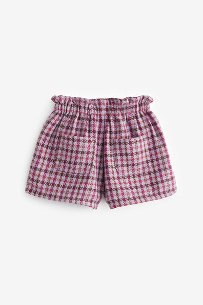 |BabyGirl| Conjunto de shorts e Meia Calça - Vermelho Berry (3meses-7anos)