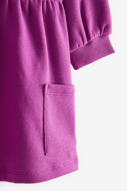 |BabyGirl| Vestido Moletom - Roxo (3meses-7anos)