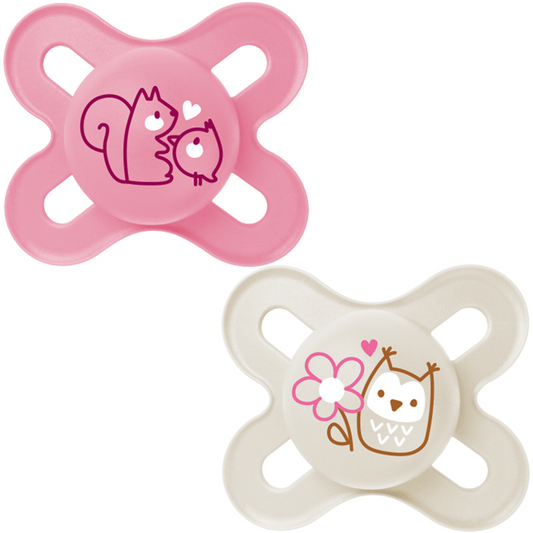 MAM Pure Start Chupeta Rosa 0-2m 2Pk