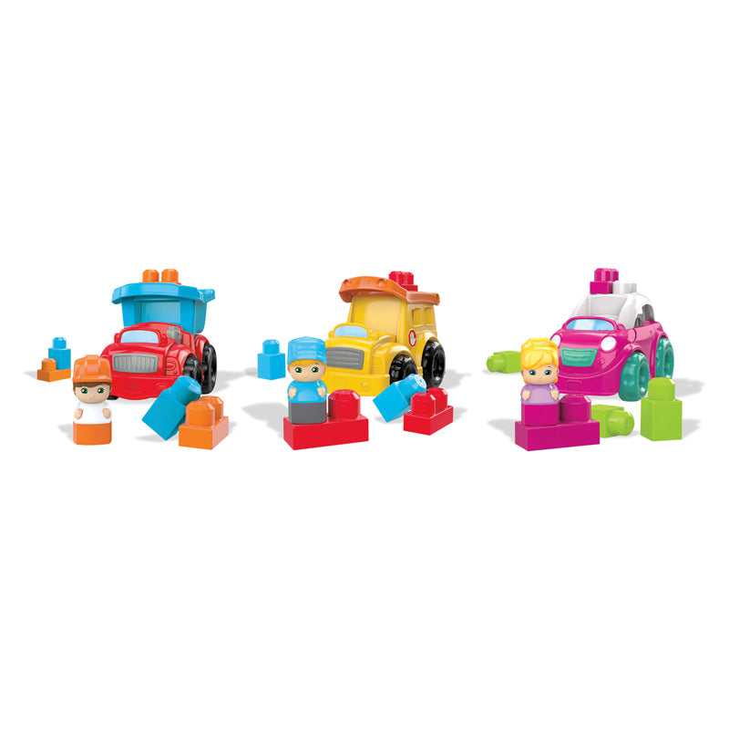 Variedade de veículos Mega Bloks Lil - Kit com 4