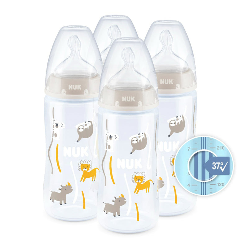 NUK First Choice - Mamadeiras com controle de temperatura 300ml - kit