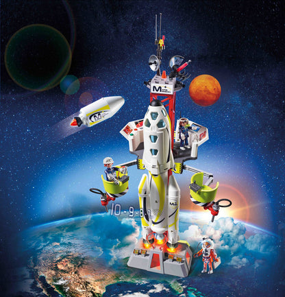 Playmobil - Foguete de missão espacial com local de lançamento com luzes e som