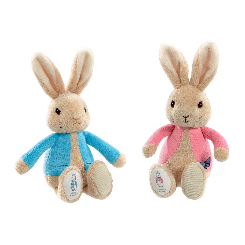 Sonajeros de peluche Peter Rabbit &amp; Flopsy Bunny Bean 21cm
