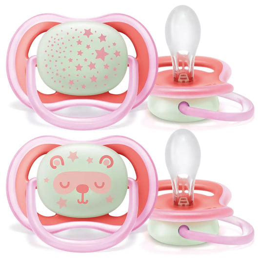Philips Avent - Air Night Soother Girl 6-18 m 2Pk