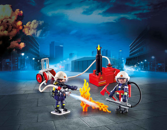 Playmobil - Bomberos con bomba de agua