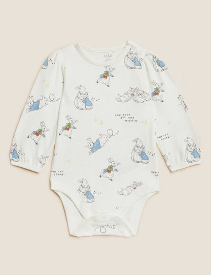 |Niña| Conjunto de babero y body - Peter Rabbit - (0 meses-3 años)