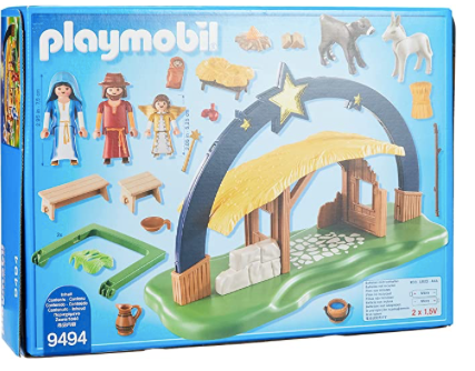 PLAYMOBIL 9494 Belén Navideño Iluminado con Pies Plegables