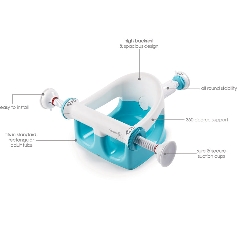 Angelcare Baby Bath Summer My Bath Seat (Aqua) Baby Bathtub Seat