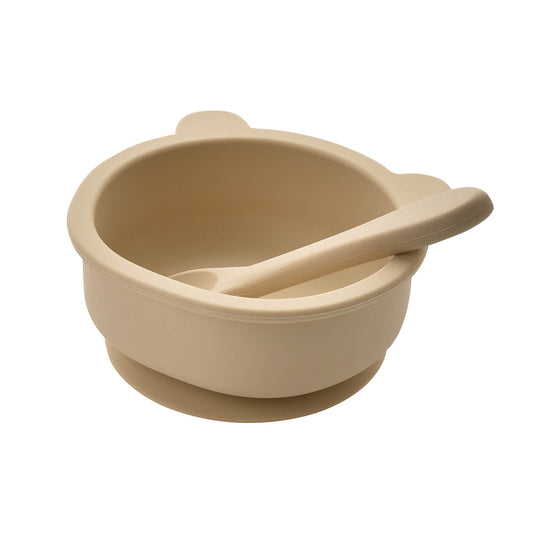 Bambino - Set de alimentación de silicona - Crema