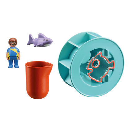 Playmobil 1.2.3 AQUA D'água Roda com Baby Shark