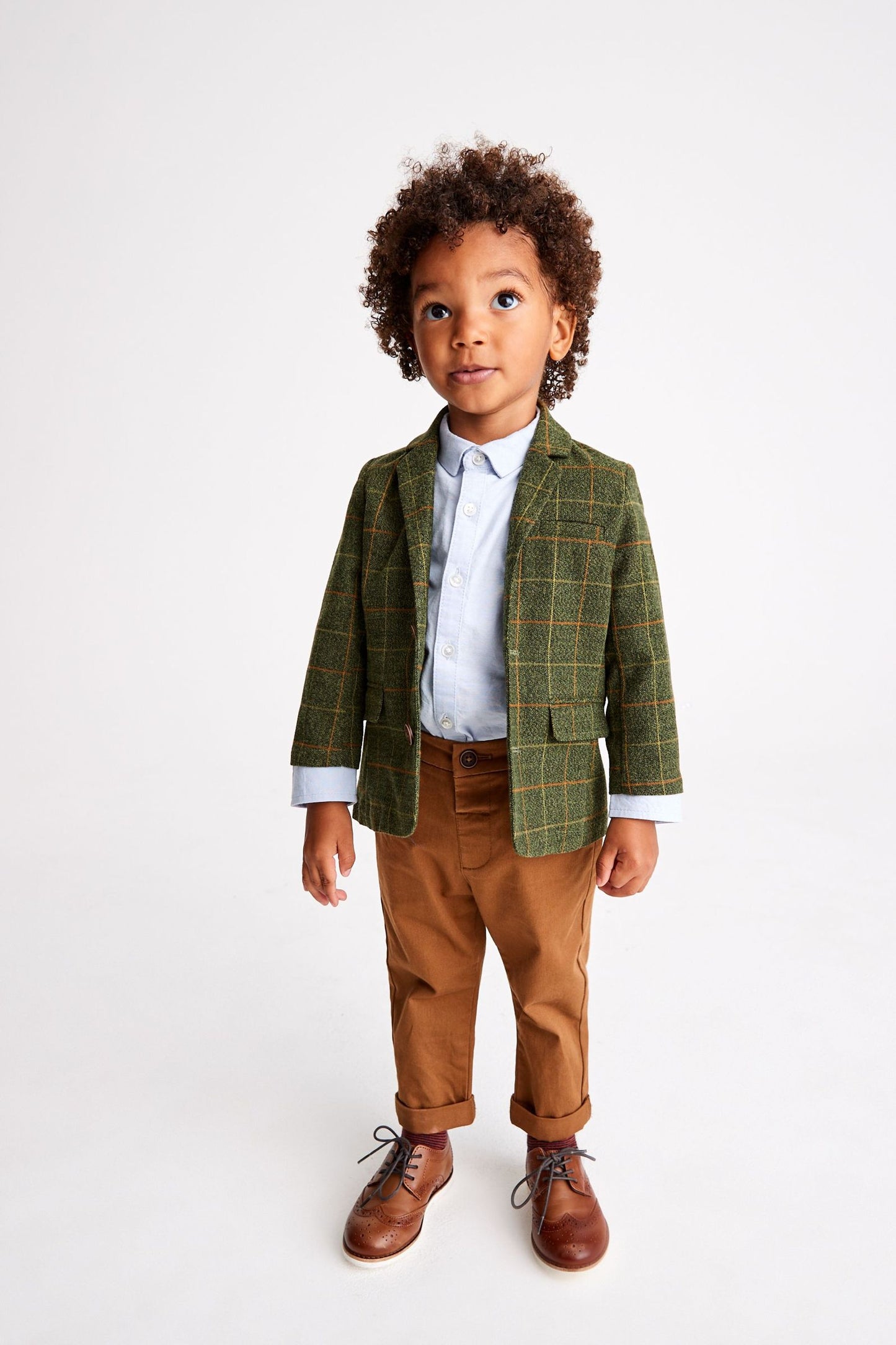 |BabyBoy| Conjunto Blazer, Camisa, Calça e Gravata Borboleta Xadrez Heritage - Verde (3 meses-7anos)