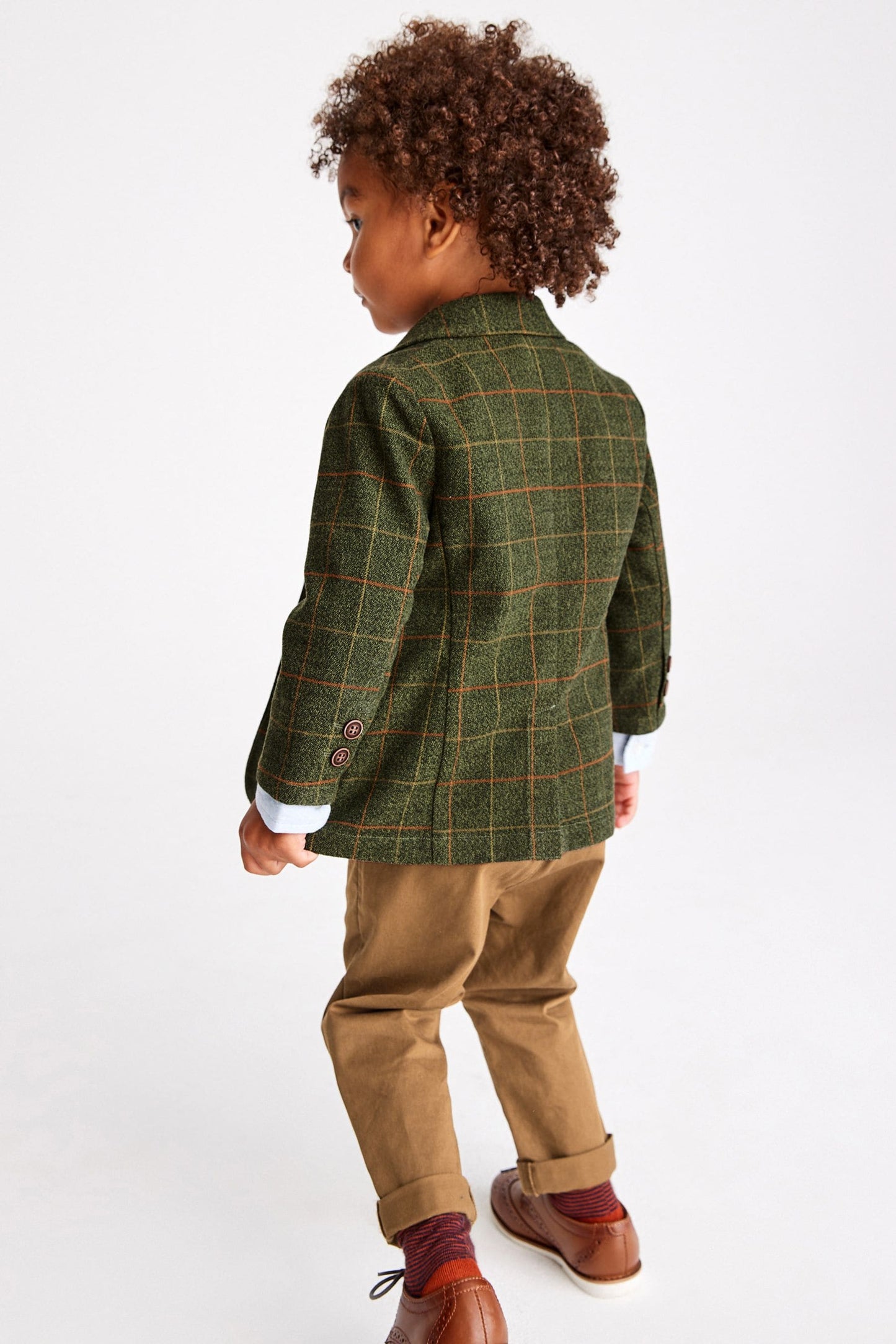 |BabyBoy| Conjunto Blazer, Camisa, Calça e Gravata Borboleta Xadrez Heritage - Verde (3 meses-7anos)