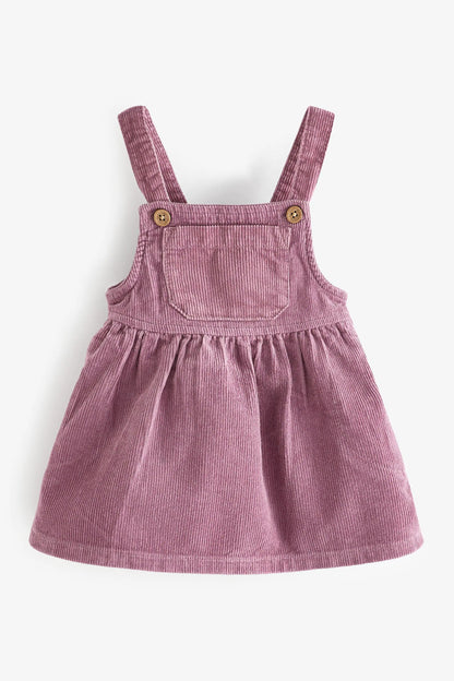 |BabyGirl| Vestido Jardineira Pinafore - Lilás - (3meses-8anos)