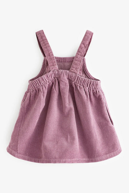 |BabyGirl| Vestido Jardineira Pinafore - Lilás - (3meses-8anos)